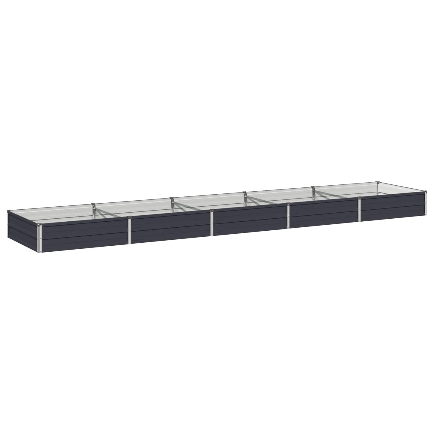 vidaXL Υψωμένο Κρεβάτι Κήπου Ανθρακί 400 x 80 x 24 εκ.
