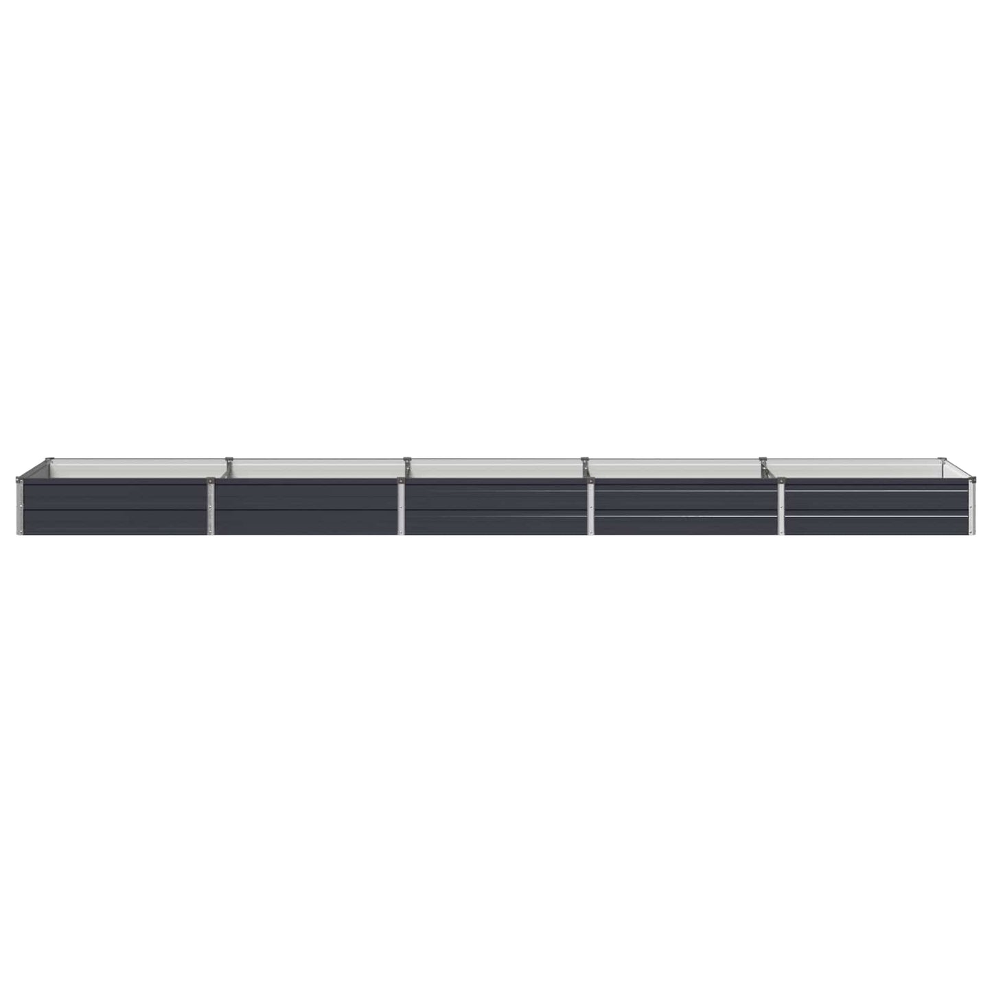 vidaXL Υψωμένο Κρεβάτι Κήπου Ανθρακί 400 x 80 x 24 εκ.