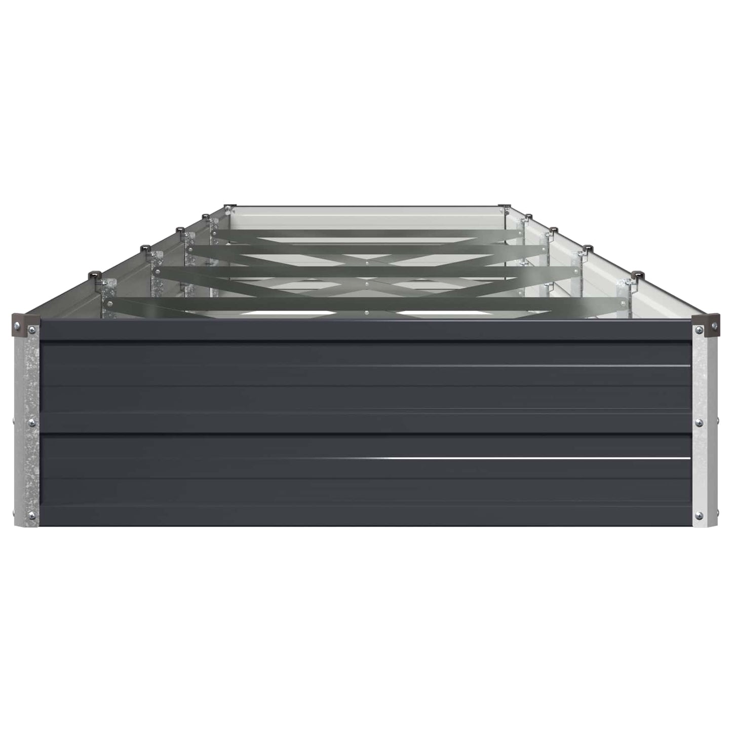 vidaXL Υψωμένο Κρεβάτι Κήπου Ανθρακί 400 x 80 x 24 εκ.