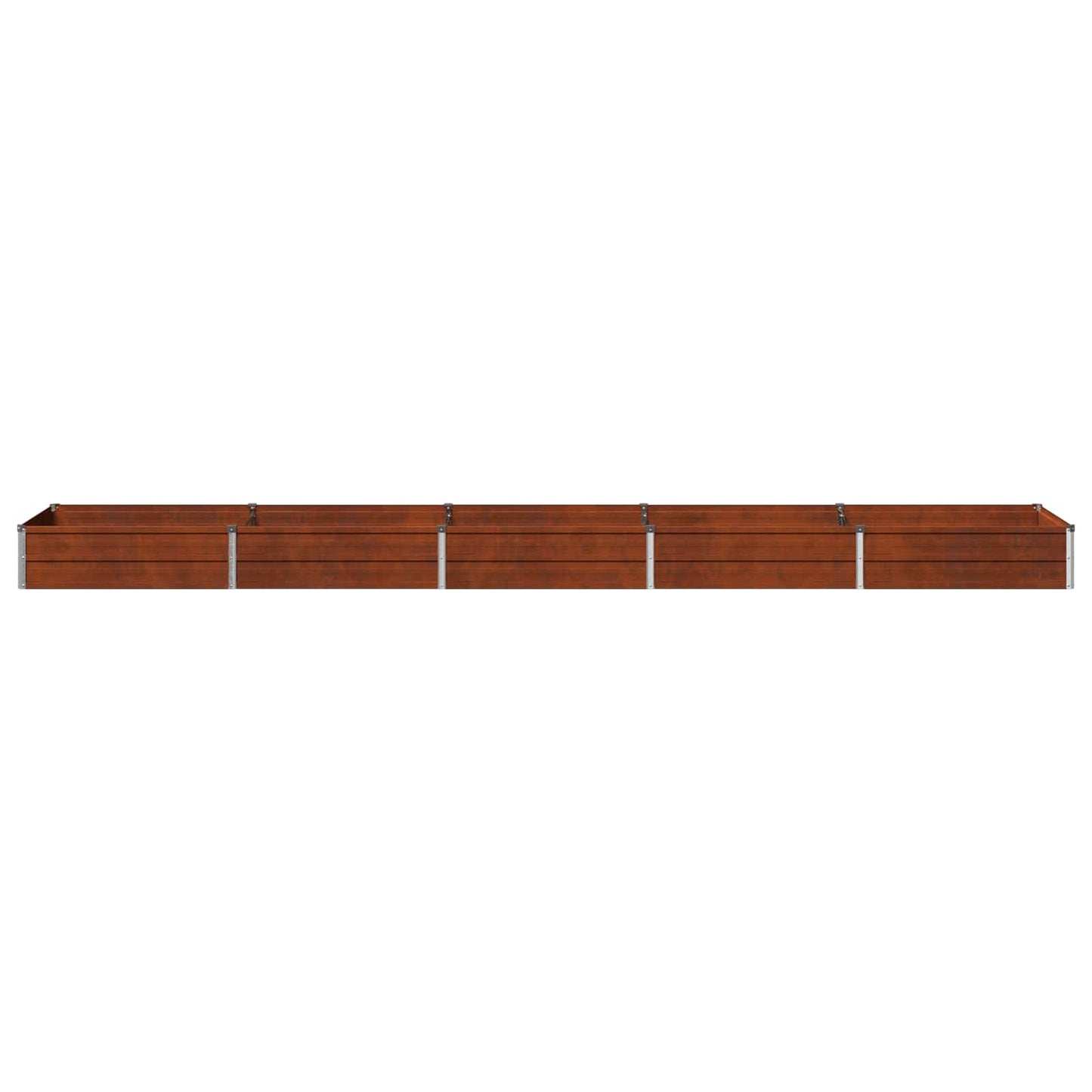 vidaXL Υψωμένο Κρεβάτι Κήπου Σκ rusty 400 x 80 x 24 εκ. κοντόν