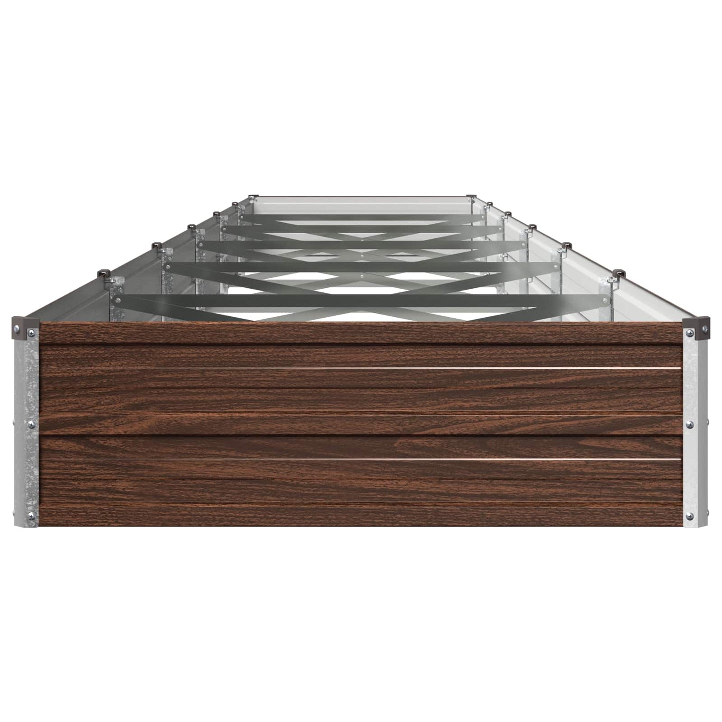 vidaXL Υψωμένο Κρεβάτι Κήπου Μαύρο 480 x 80 x 24 εκ.
