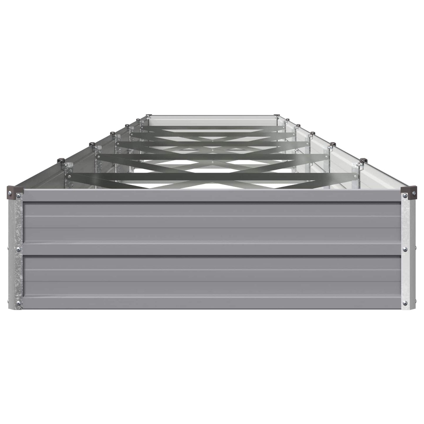 vidaXL Υψωμένο Κρεβάτι Κήπου Γκρι 480 x 80 x 24 εκ.