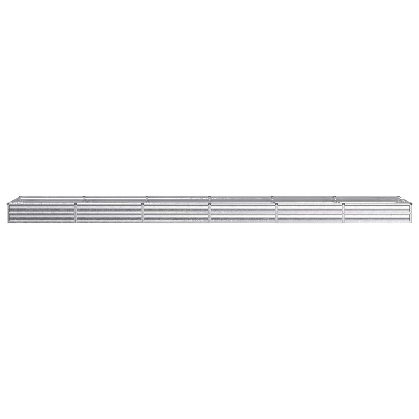 vidaXL Υψωμένο Κρεβάτι Κήπου Ασημί 480 x 80 x 24 εκ. γαλβανισμένο