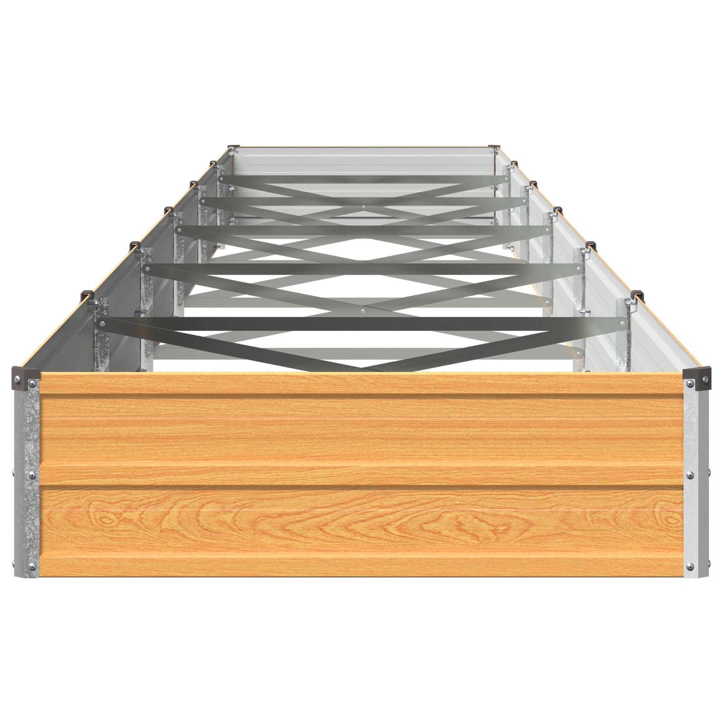 vidaXL Υψωμένο Κρεβάτι Κήπου Φυσικό 600 x 80 x 24 εκ.