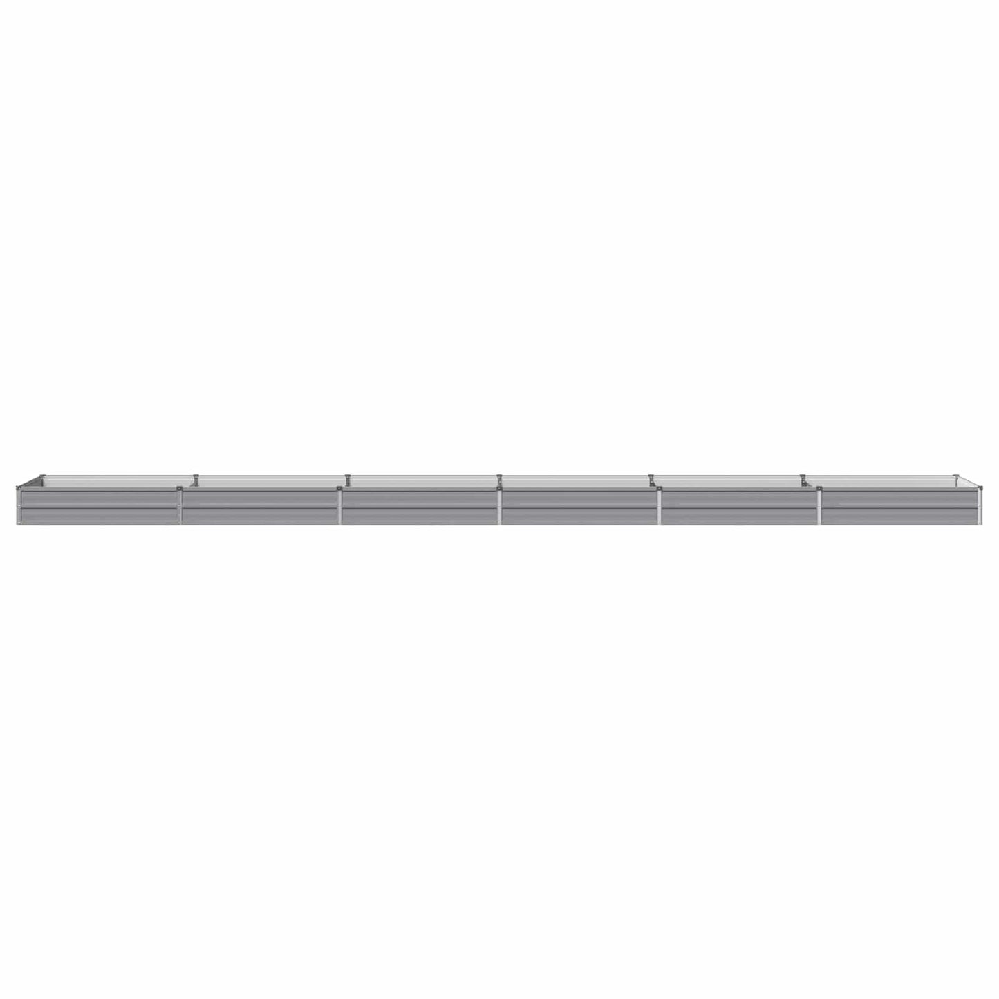 vidaXL Υψωμένο Κρεβάτι Κήπου Γκρι 600 x 80 x 24 εκ.
