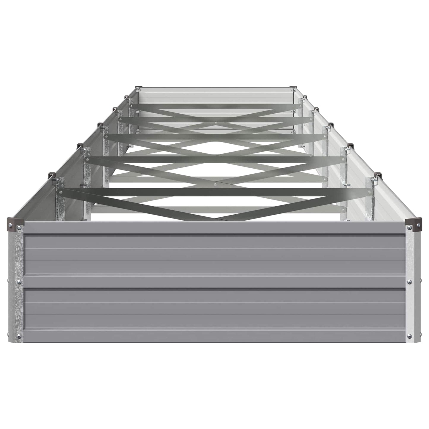 vidaXL Υψωμένο Κρεβάτι Κήπου Γκρι 600 x 80 x 24 εκ.