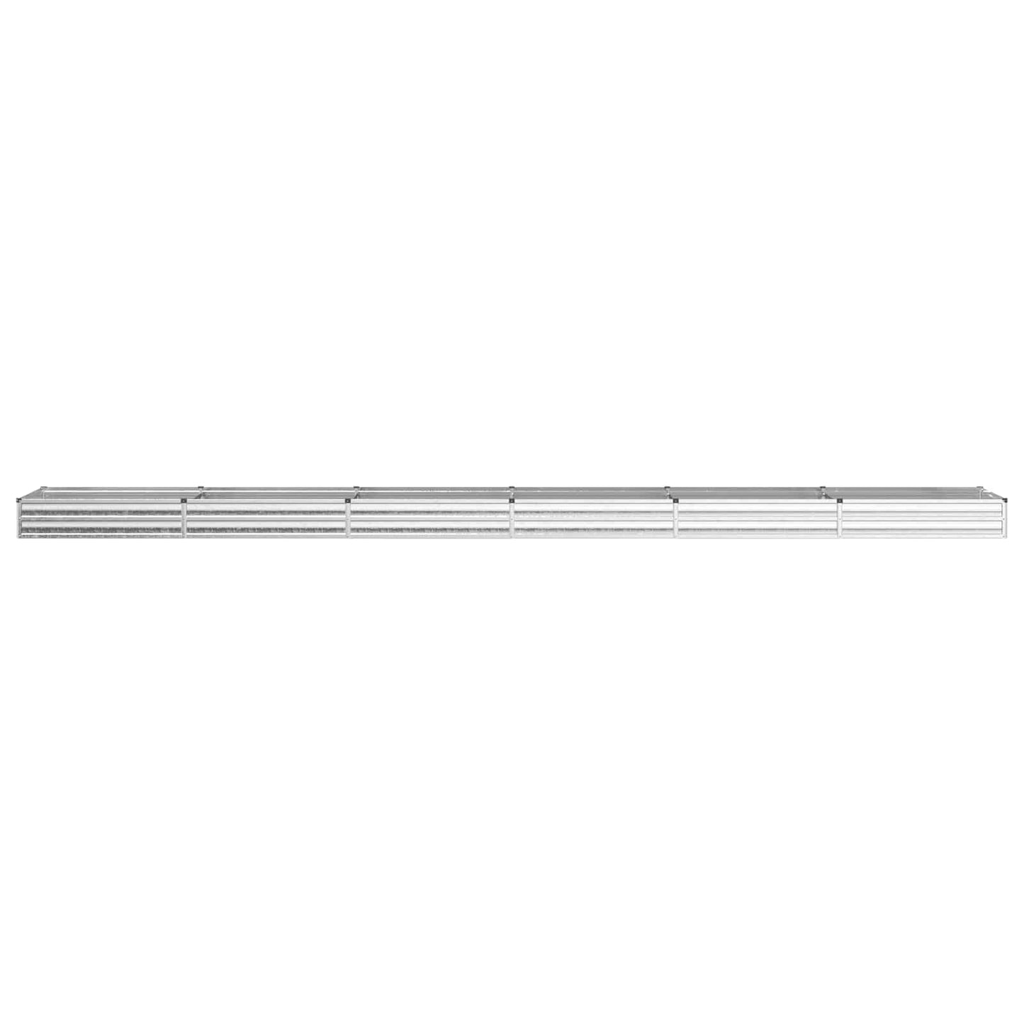 vidaXL Υψωμένο Κρεβάτι Κήπου Ασημί 600 x 80 x 24 εκ. γαλβανισμένο