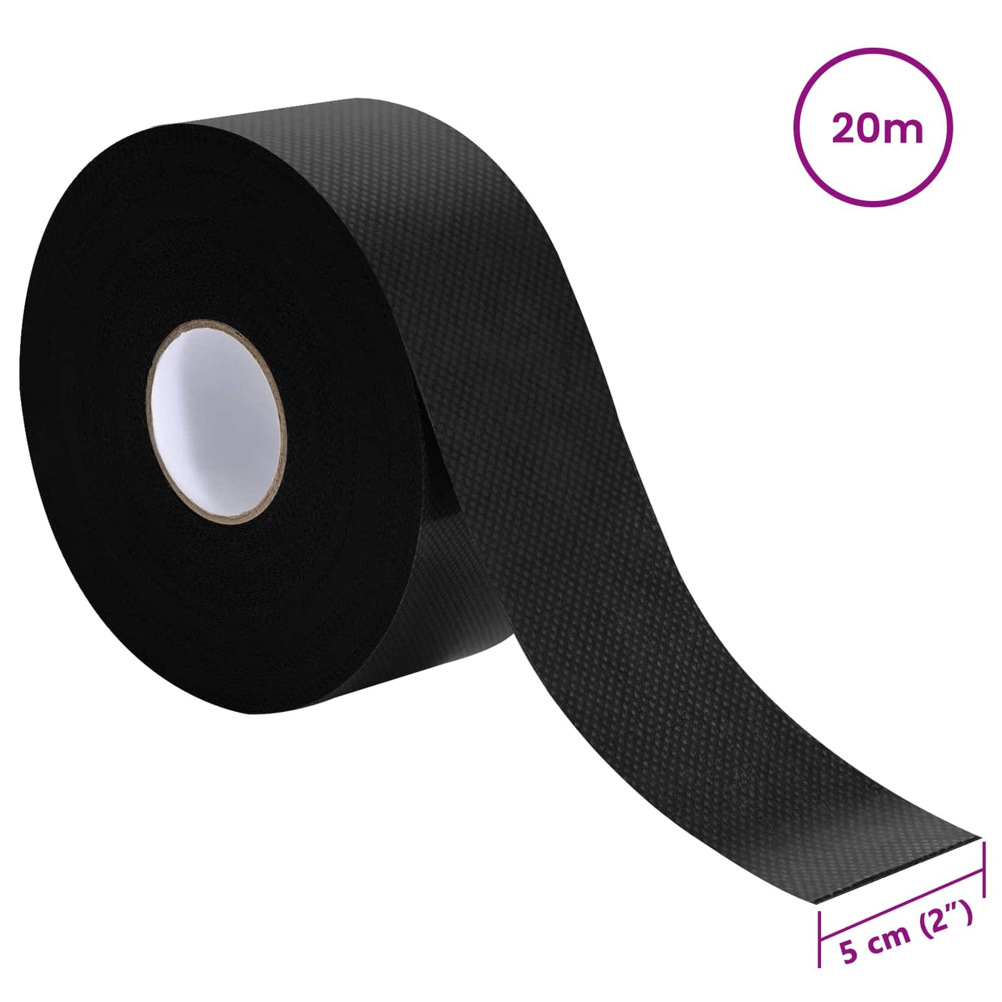 vidaXL Ταινία για τεχνητό χόρτο με αυτοκόλλητο Μαύρο 20 x 0,05 εκ.