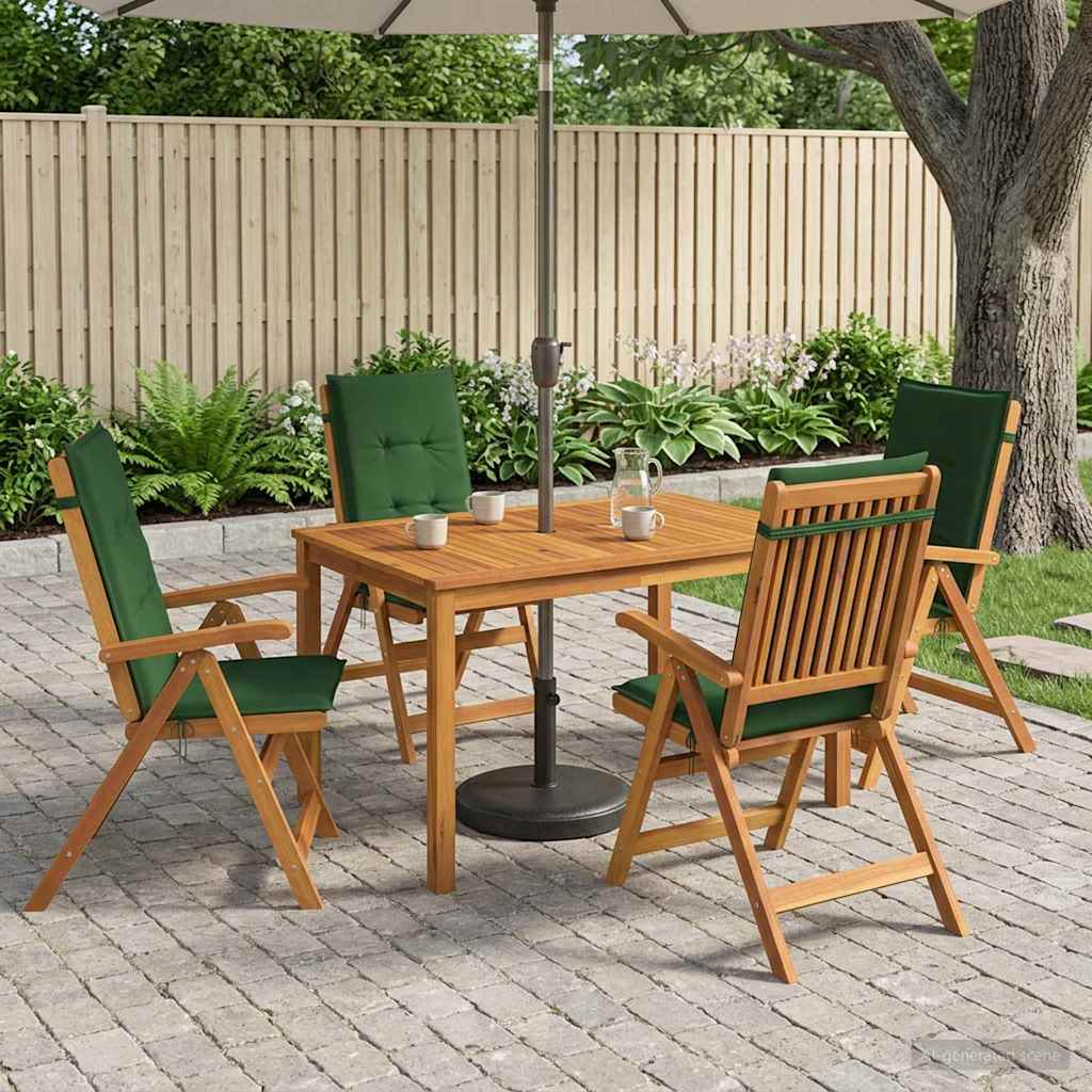 vidaXL 5-Piece Garden Dining Set Φυσικό Στερεό Ξύλο Ακακίας