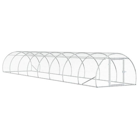 vidaXL Κοτέτσι Ασημί 800 x 150 x 100 εκ. Γαλβανισμένος Χάλυβας
