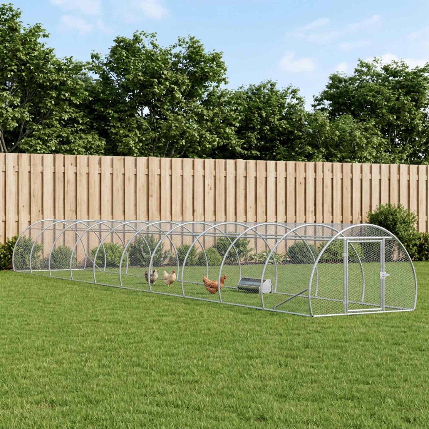vidaXL Κοτέτσι Ασημί 1000 x 150 x 100 εκ. Γαλβανισμένος Χάλυβας