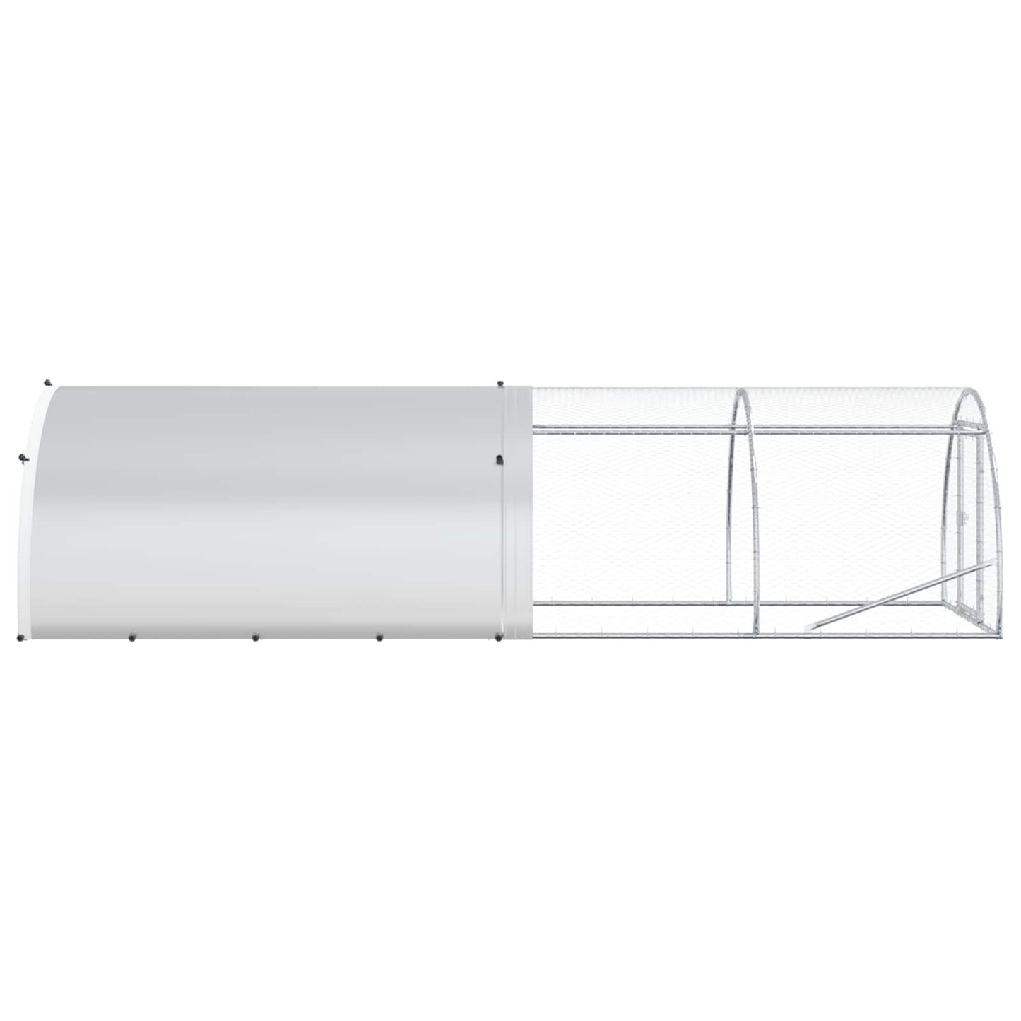 vidaXL Κοτέτσι Ασημί 400 x 150 x 100 εκ. Γαλβανισμένος Χάλυβας