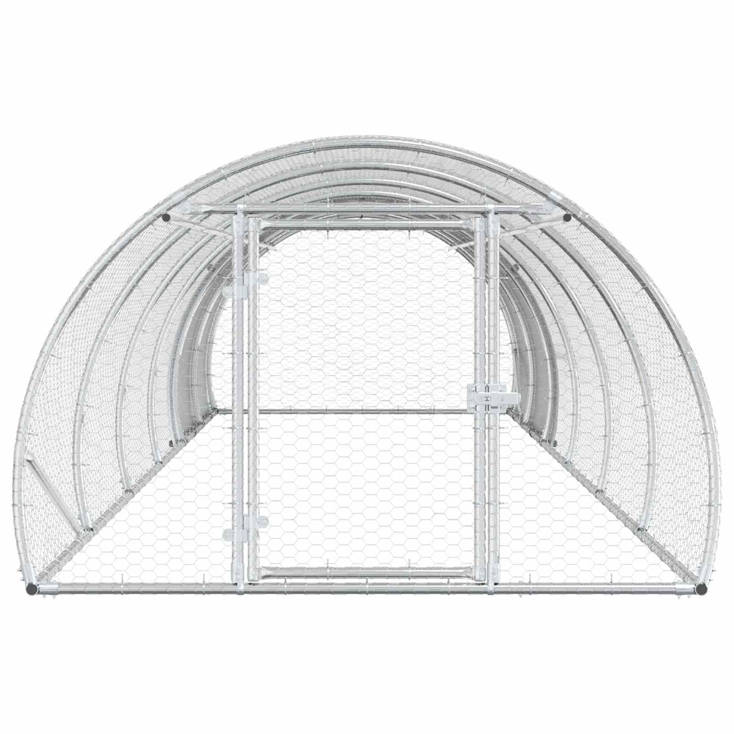 vidaXL Κοτέτσι Ασημί 600 x 150 x 100 εκ. Γαλβανισμένος Χάλυβας
