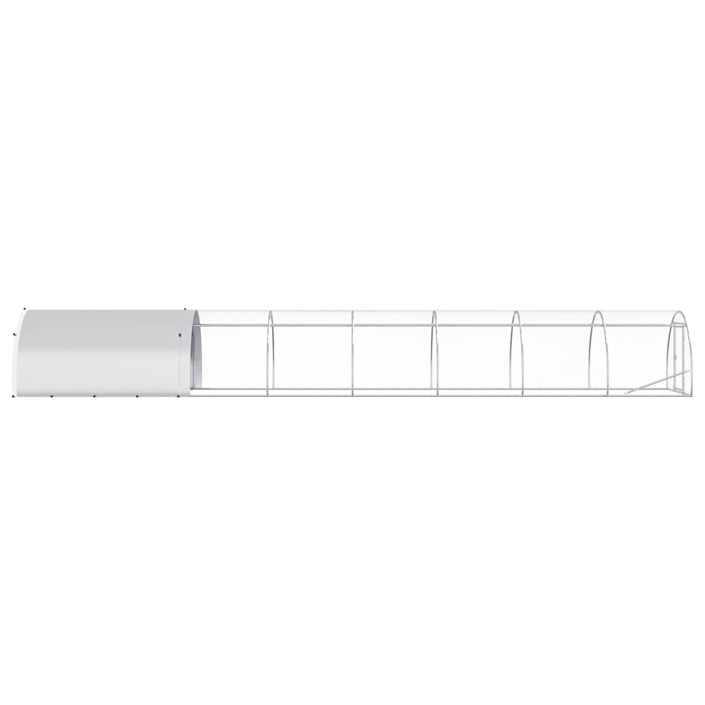 vidaXL Κοτέτσι Ασημί 800 x 150 x 100 εκ. Γαλβανισμένος Χάλυβας