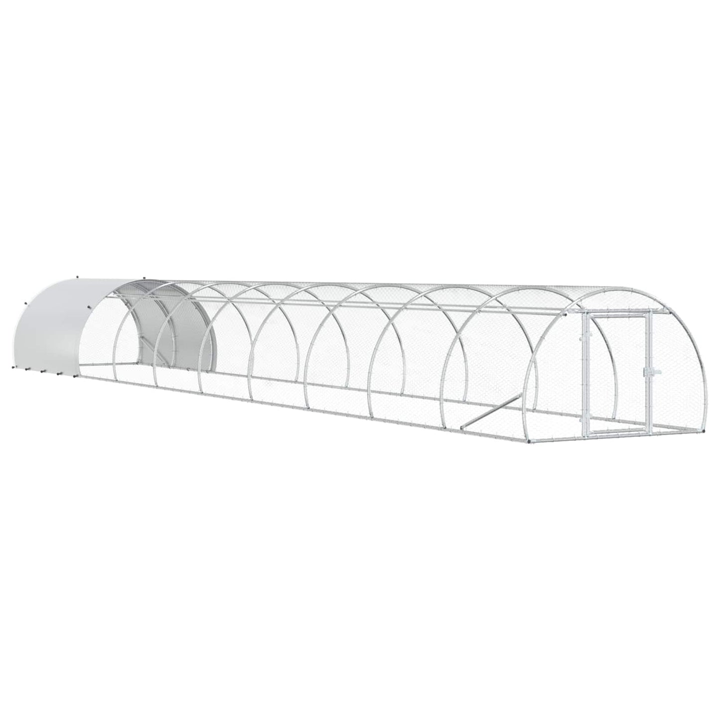 vidaXL Κοτέτσι Ασημί 1000 x 150 x 100 εκ. Γαλβανισμένος Χάλυβας