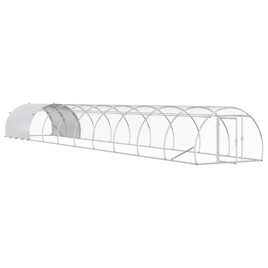 vidaXL Κοτέτσι Ασημί 1000 x 150 x 100 εκ. Γαλβανισμένος Χάλυβας