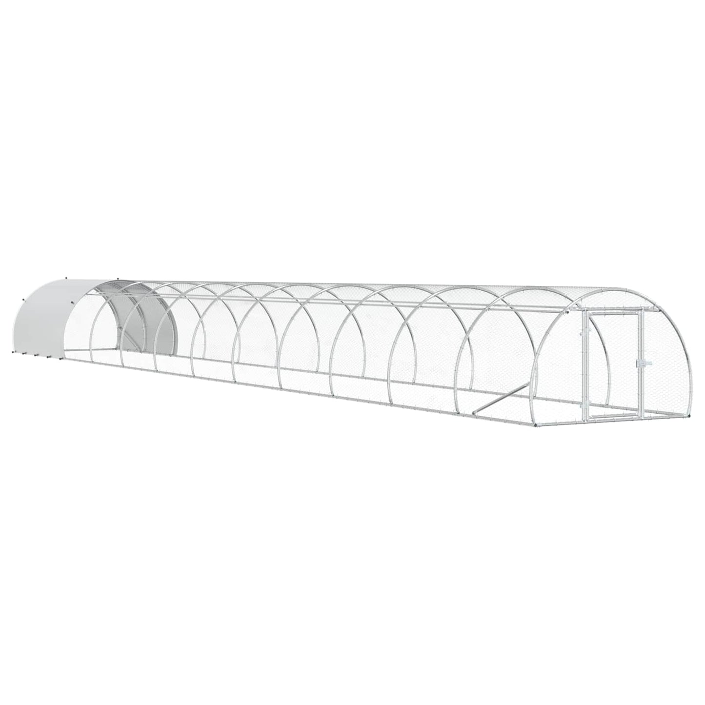 vidaXL Κοτέτσι Ασημί 1200 x 150 x 100 εκ. Γαλβανισμένος Χάλυβας