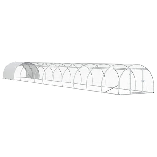 vidaXL Κοτέτσι Ασημί 1200 x 150 x 100 εκ. Γαλβανισμένος Χάλυβας