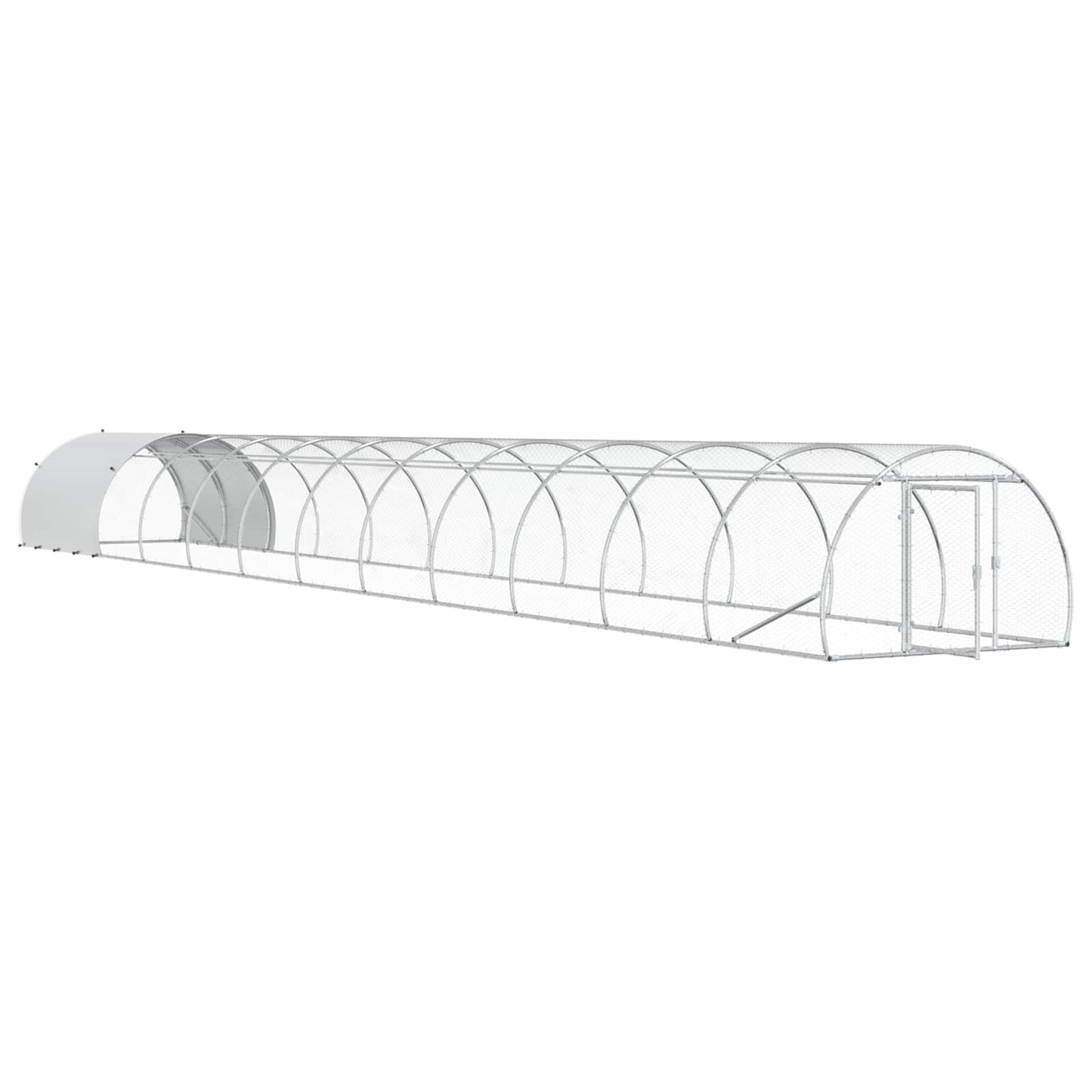vidaXL Κοτέτσι Ασημί 1200 x 150 x 100 εκ. Γαλβανισμένος Χάλυβας