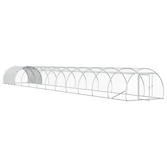 vidaXL Κοτέτσι Ασημί 1200 x 150 x 100 εκ. Γαλβανισμένος Χάλυβας