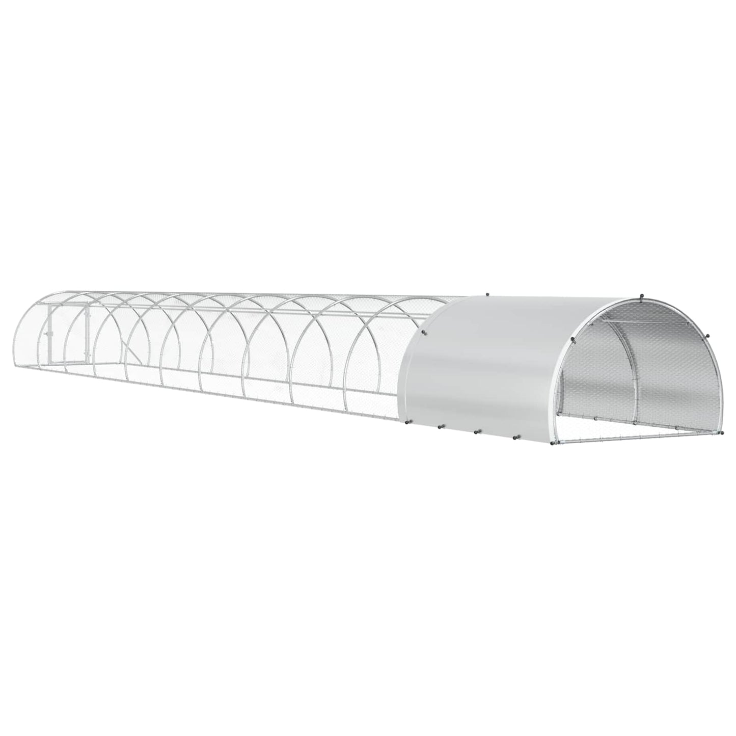 vidaXL Κοτέτσι Ασημί 1200 x 150 x 100 εκ. Γαλβανισμένος Χάλυβας