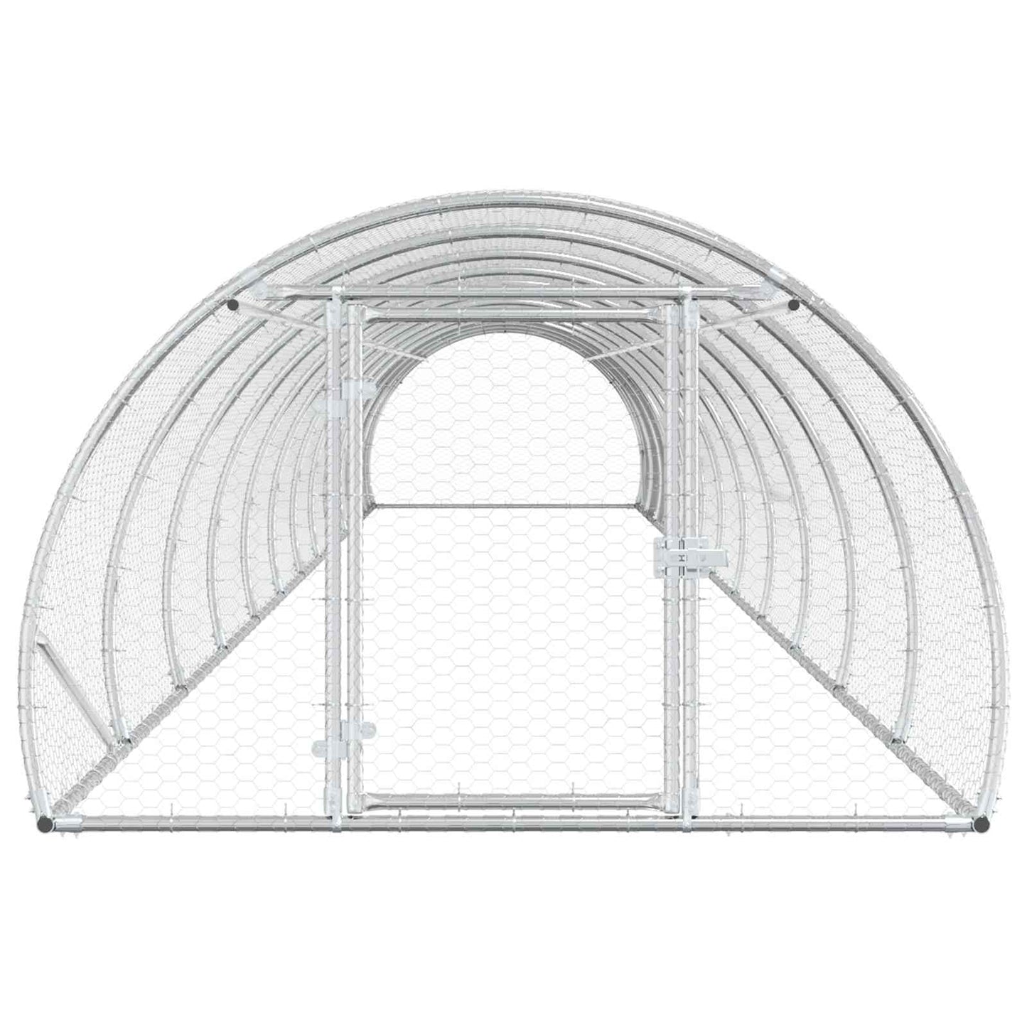 vidaXL Κοτέτσι Ασημί 1200 x 150 x 100 εκ. Γαλβανισμένος Χάλυβας
