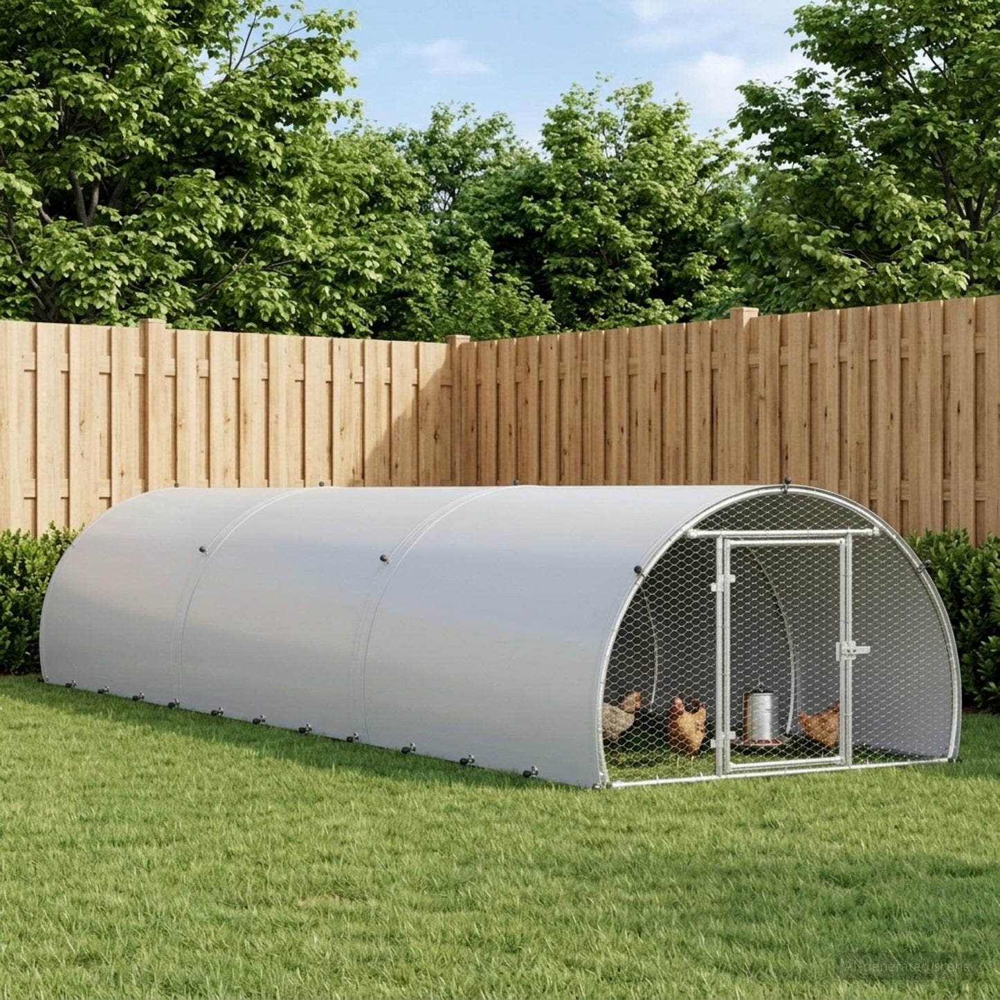 vidaXL Κοτέτσι Ασημί 600 x 150 x 100 εκ. Γαλβανισμένος Χάλυβας