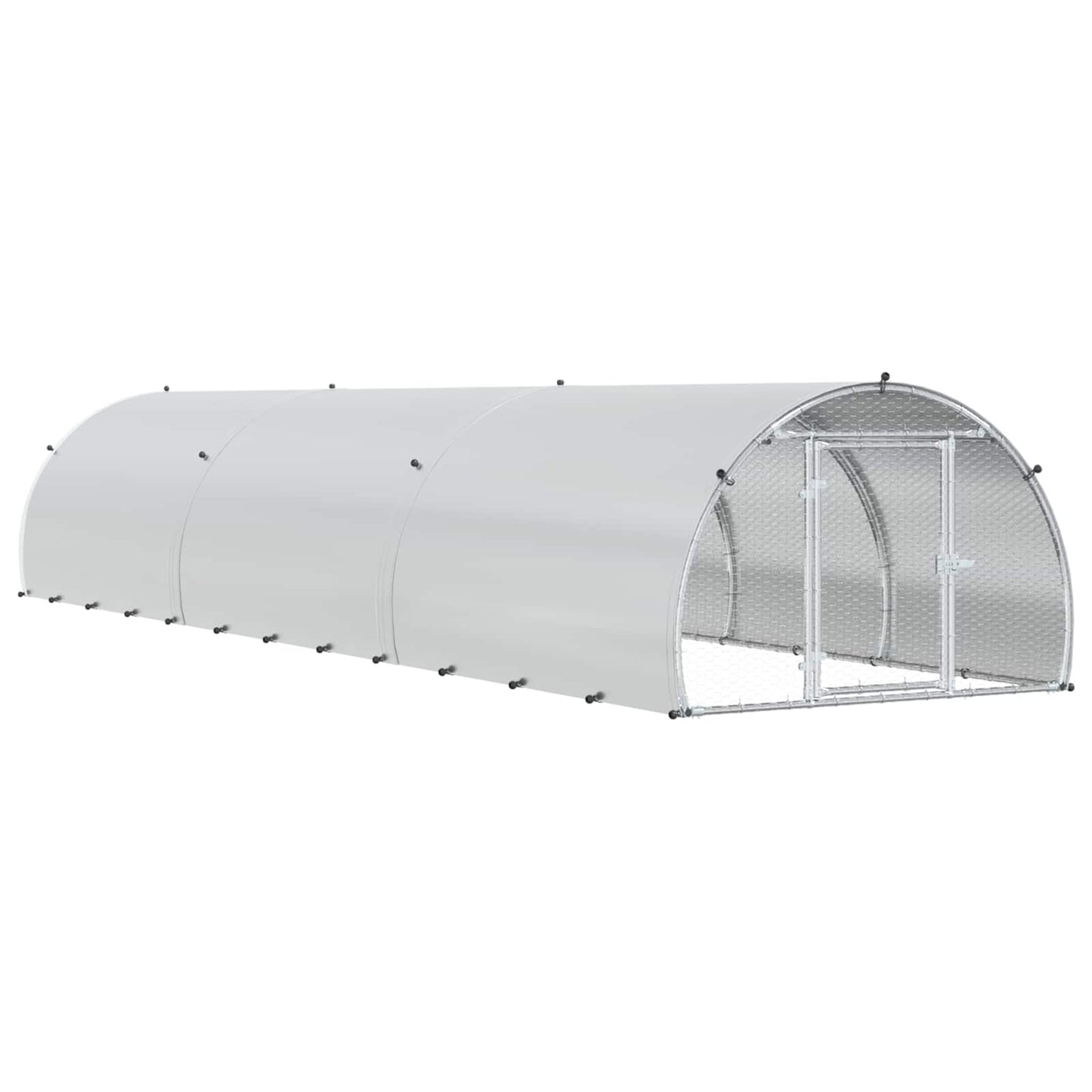 vidaXL Κοτέτσι Ασημί 600 x 150 x 100 εκ. Γαλβανισμένος Χάλυβας