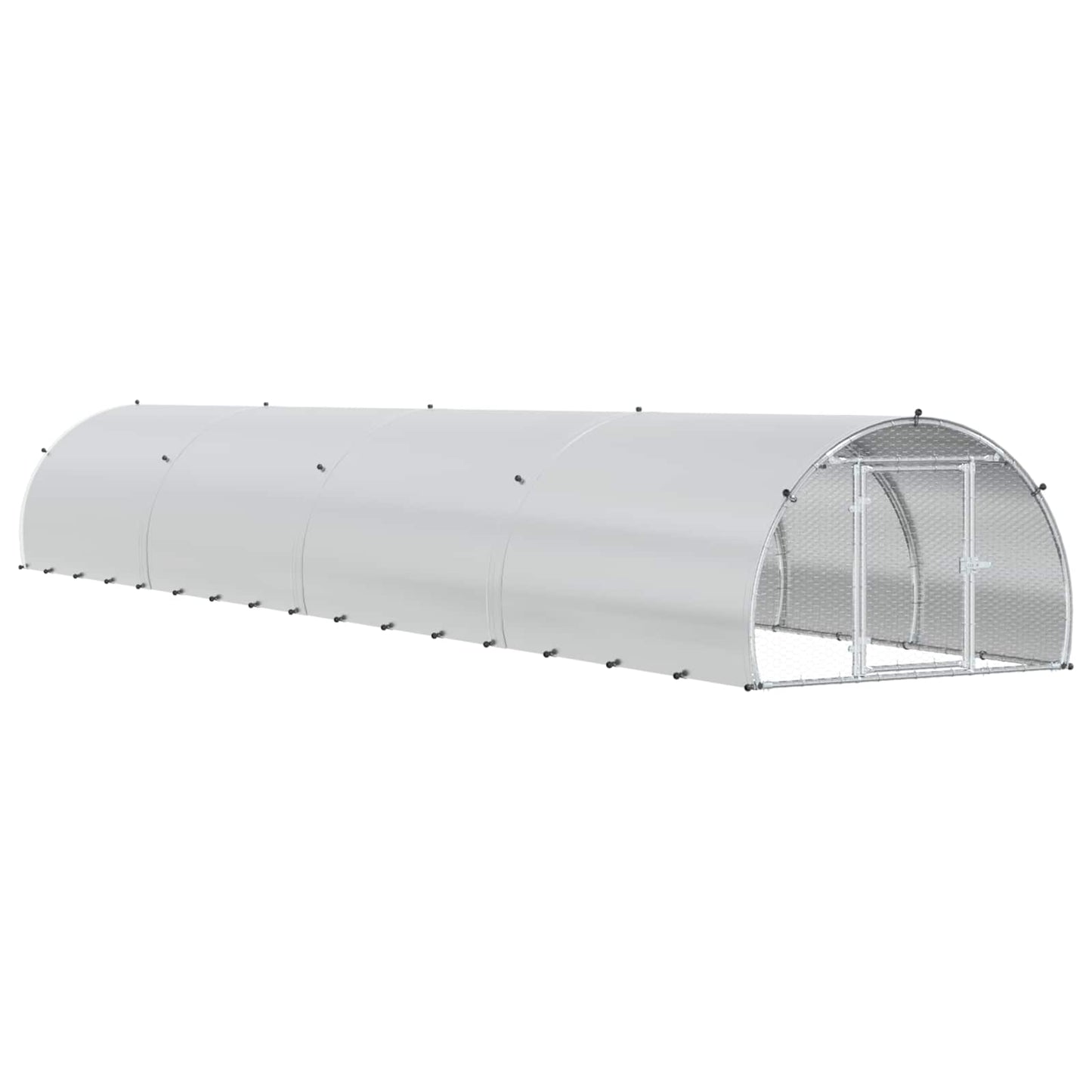 vidaXL Κοτέτσι Ασημί 800 x 150 x 100 εκ. Γαλβανισμένος Χάλυβας