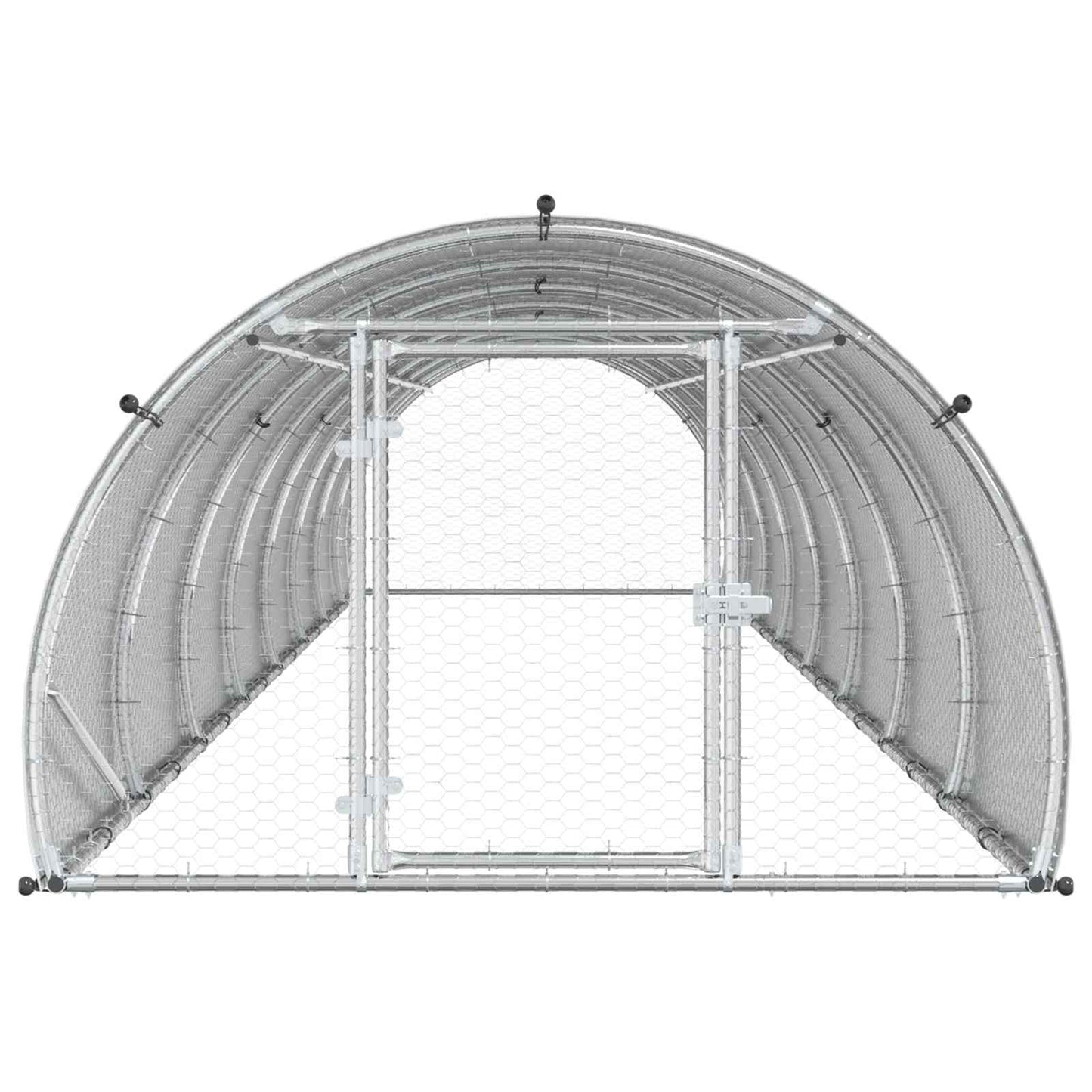 vidaXL Κοτέτσι Ασημί 800 x 150 x 100 εκ. Γαλβανισμένος Χάλυβας