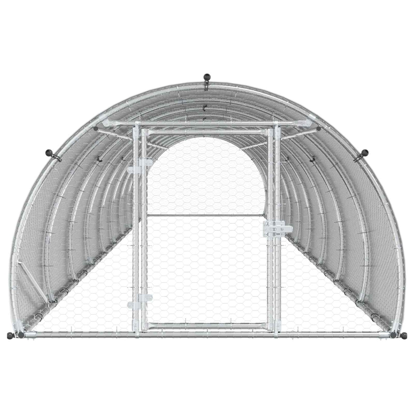 vidaXL Κοτέτσι Ασημί 1000 x 150 x 100 εκ. Γαλβανισμένος Χάλυβας