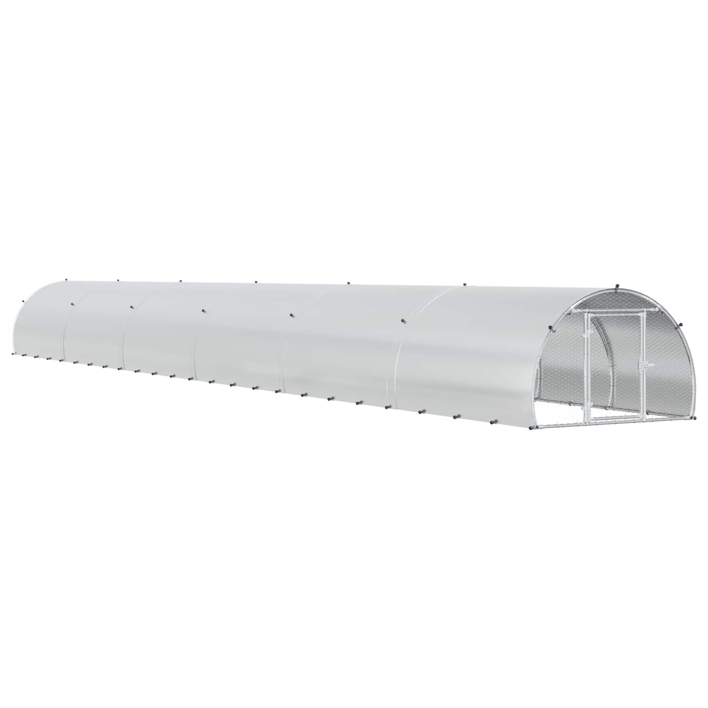 vidaXL Κοτέτσι Ασημί 1200 x 150 x 100 εκ. Γαλβανισμένος Χάλυβας