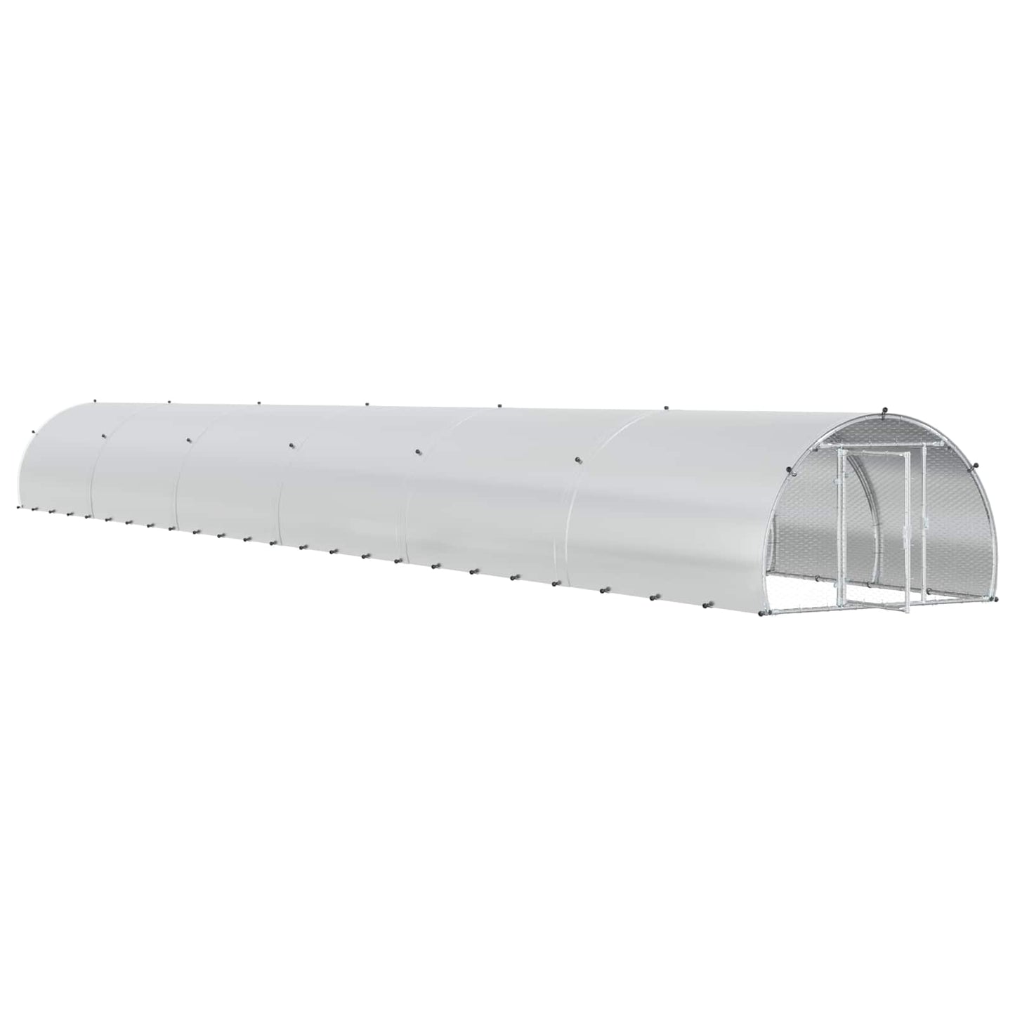 vidaXL Κοτέτσι Ασημί 1200 x 150 x 100 εκ. Γαλβανισμένος Χάλυβας
