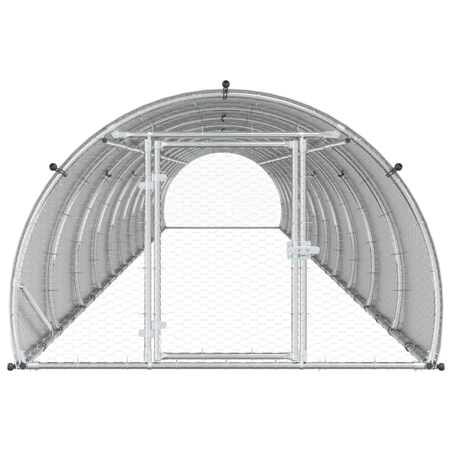 vidaXL Κοτέτσι Ασημί 1200 x 150 x 100 εκ. Γαλβανισμένος Χάλυβας
