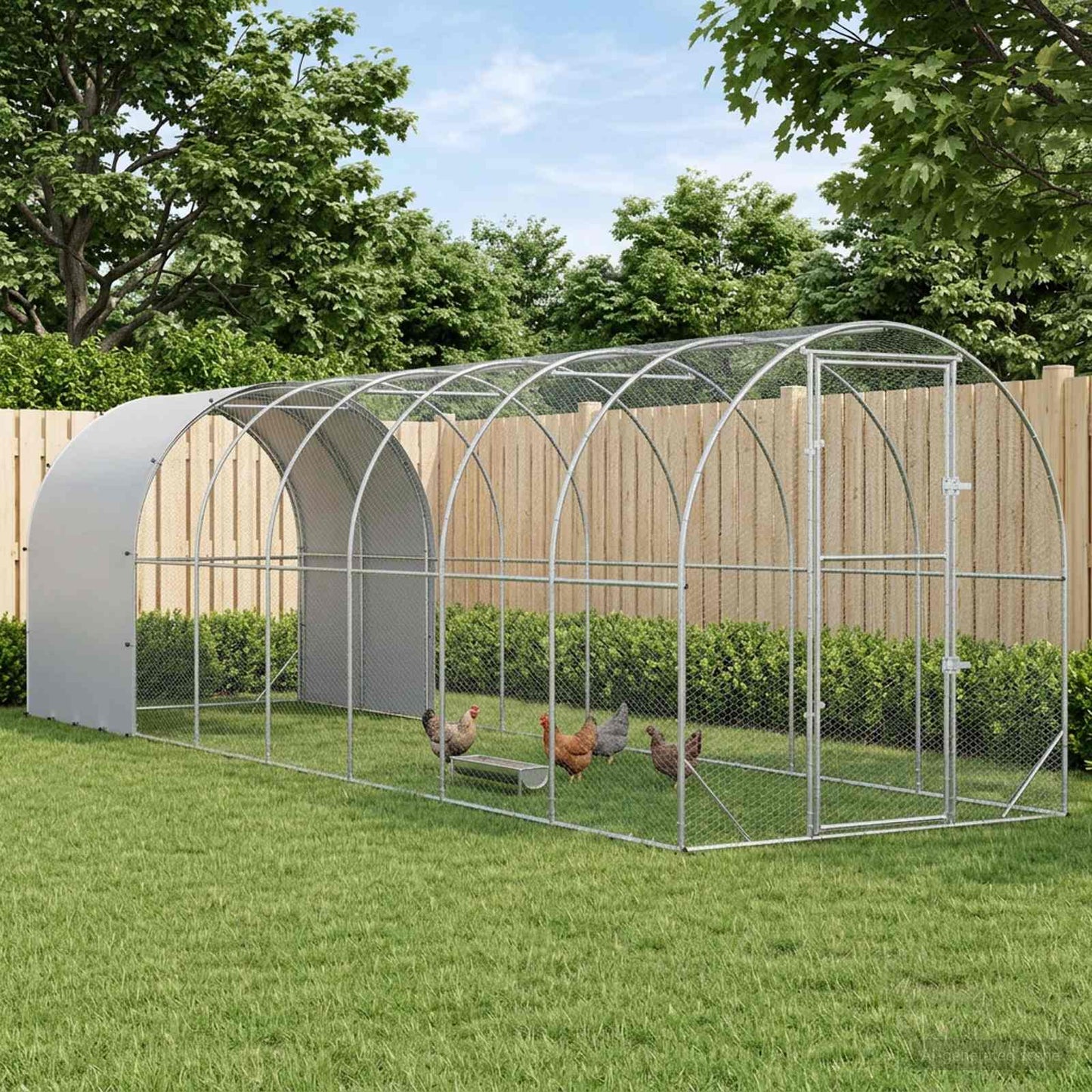 vidaXL Κοτέτσι Ασημί 800 x 200 x 200 εκ. Γαλβανισμένος Χάλυβας