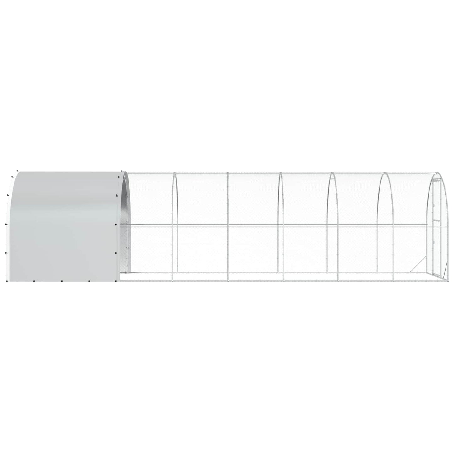 vidaXL Κοτέτσι Ασημί 800 x 200 x 200 εκ. Γαλβανισμένος Χάλυβας
