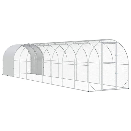 vidaXL Κοτέτσι Ασημί 1000 x 200 x 200 εκ. Γαλβανισμένος Χάλυβας