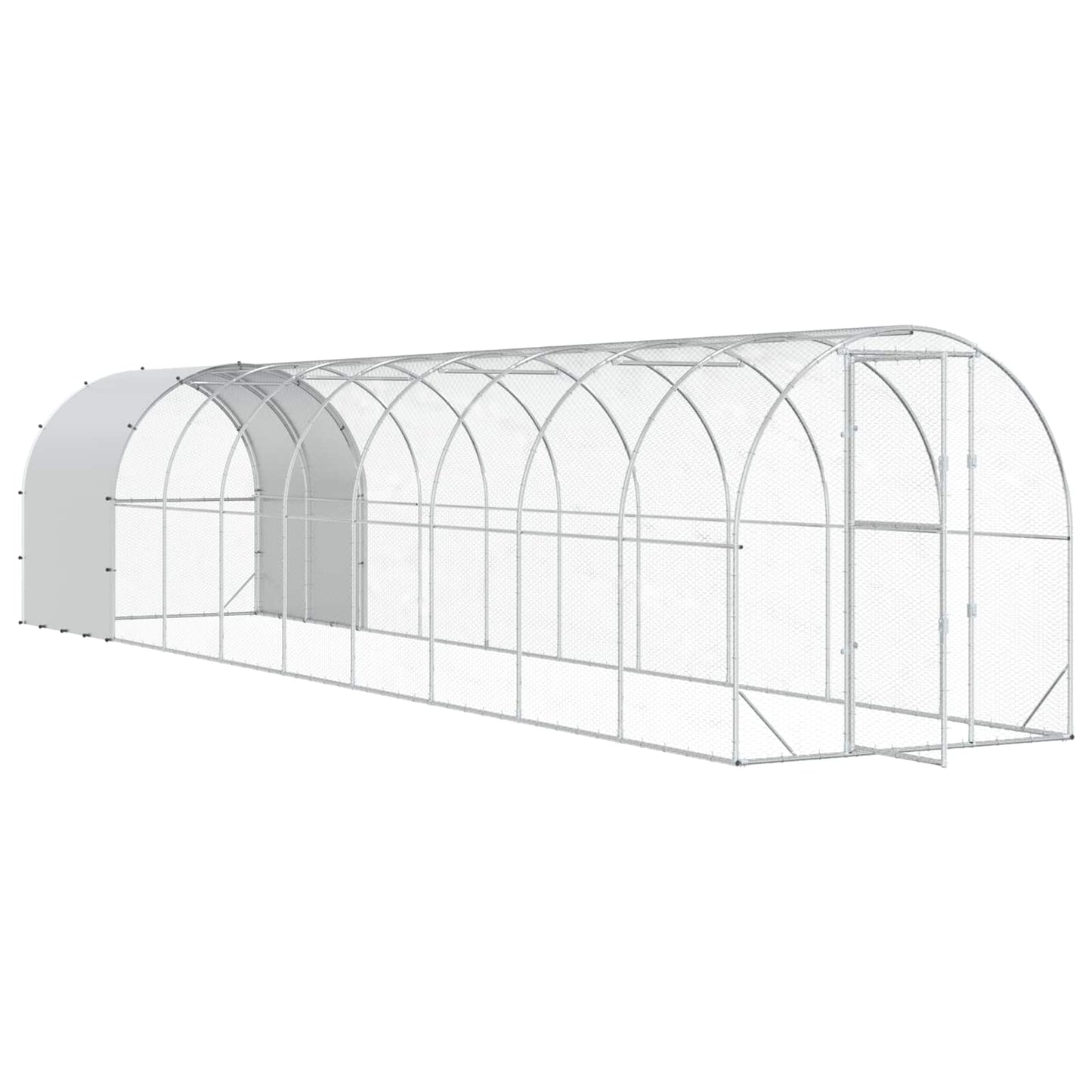 vidaXL Κοτέτσι Ασημί 1000 x 200 x 200 εκ. Γαλβανισμένος Χάλυβας