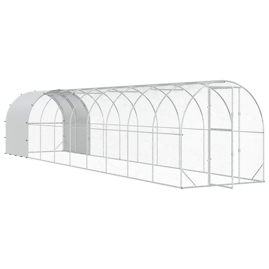 vidaXL Κοτέτσι Ασημί 1000 x 200 x 200 εκ. Γαλβανισμένος Χάλυβας