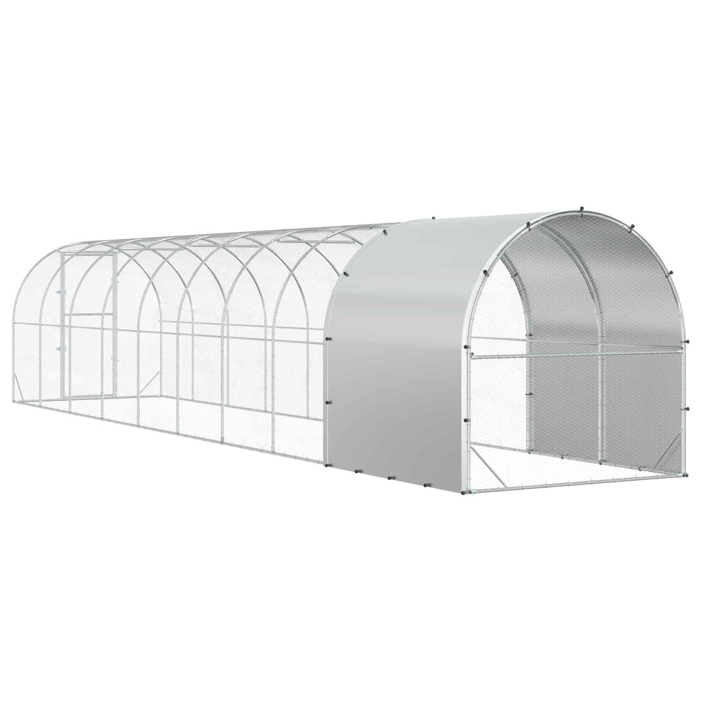 vidaXL Κοτέτσι Ασημί 1000 x 200 x 200 εκ. Γαλβανισμένος Χάλυβας
