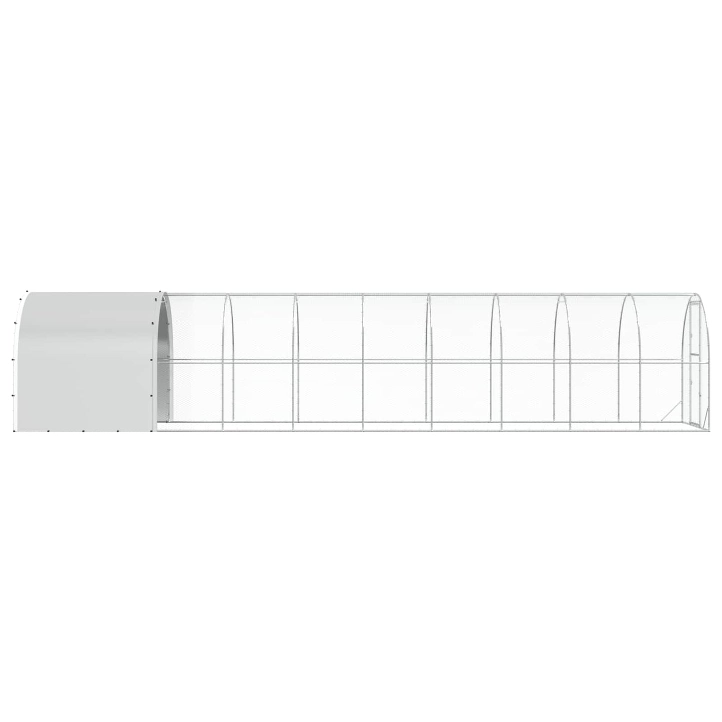 vidaXL Κοτέτσι Ασημί 1000 x 200 x 200 εκ. Γαλβανισμένος Χάλυβας