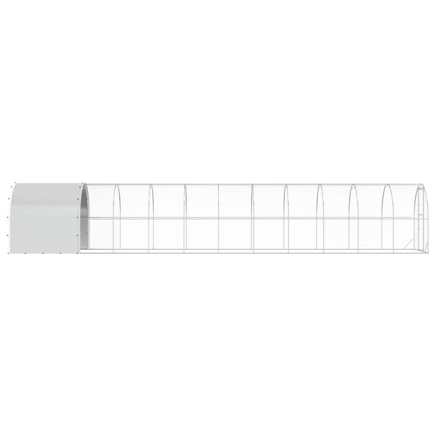 vidaXL Κοτέτσι Ασημί 1200 x 200 x 200 εκ. Γαλβανισμένος Χάλυβας