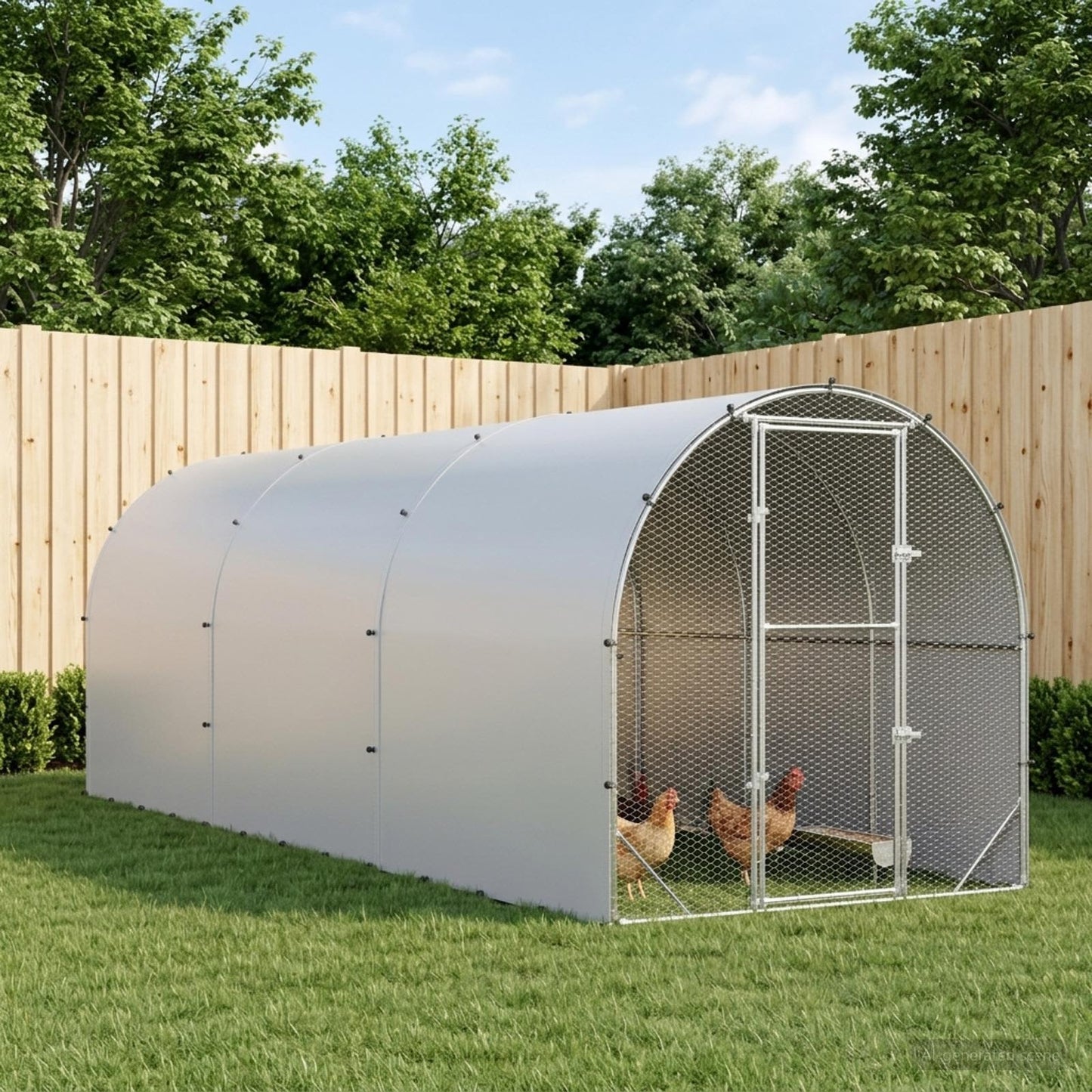 vidaXL Κοτέτσι Ασημί 600 x 200 x 200 εκ. Γαλβανισμένος Χάλυβας