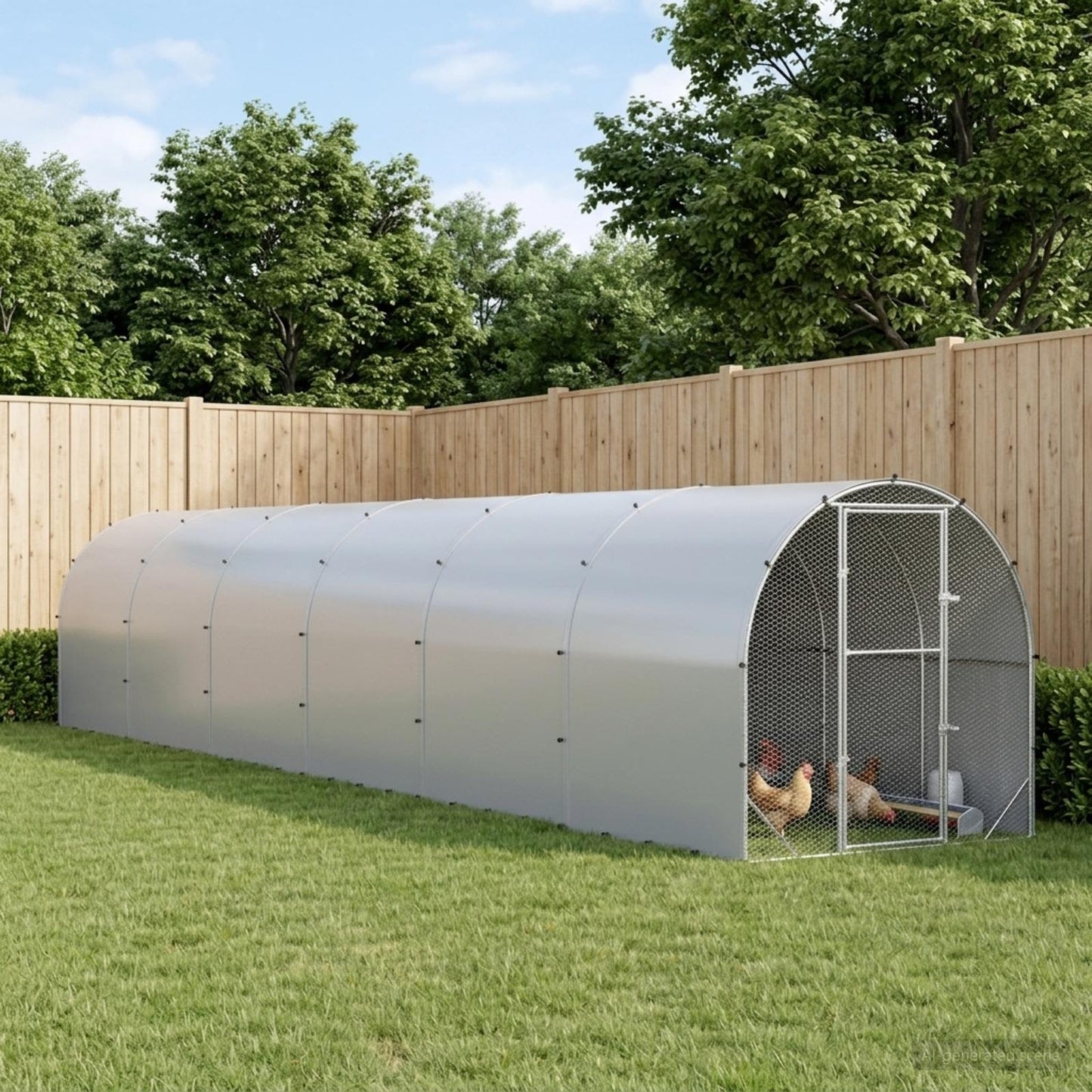 vidaXL Κοτέτσι Ασημί 1200 x 200 x 200 εκ. Γαλβανισμένος Χάλυβας