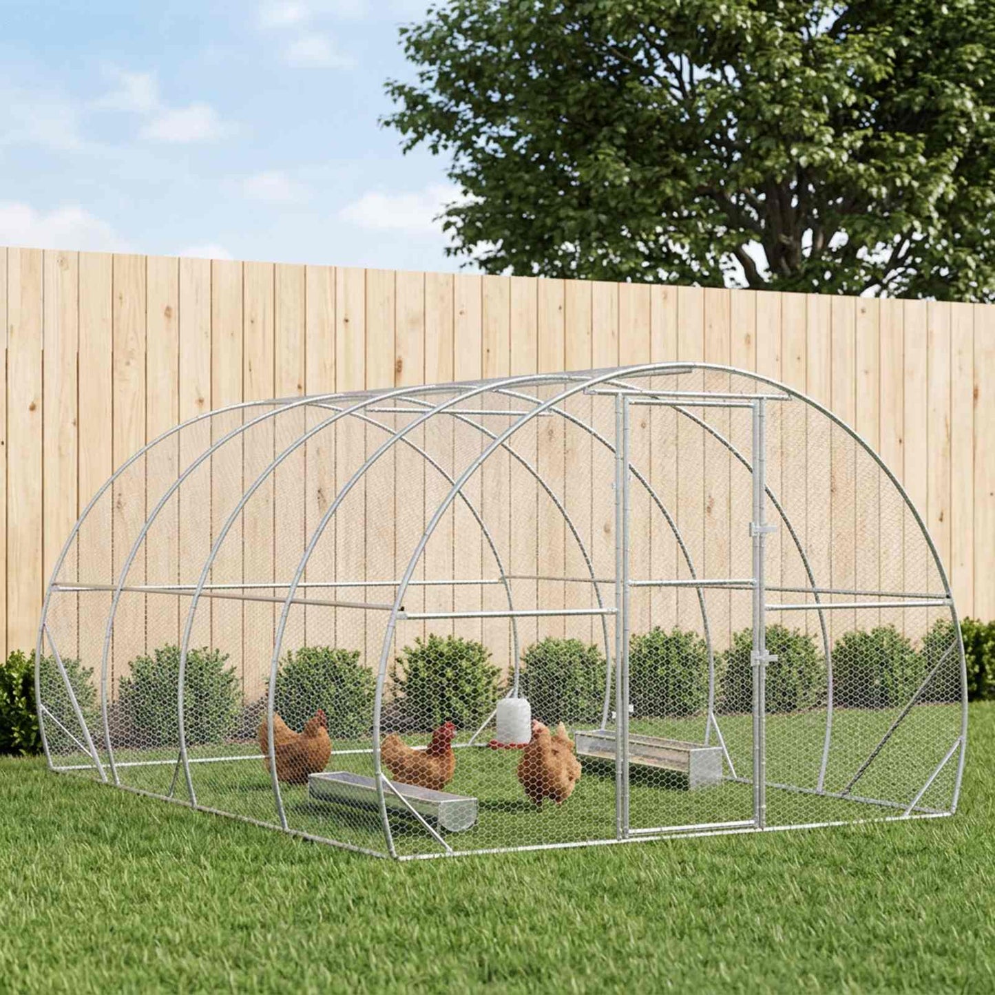 vidaXL Κοτέτσι Ασημί 400 x 300 x 200 εκ Γαλβανισμένος Χάλυβας