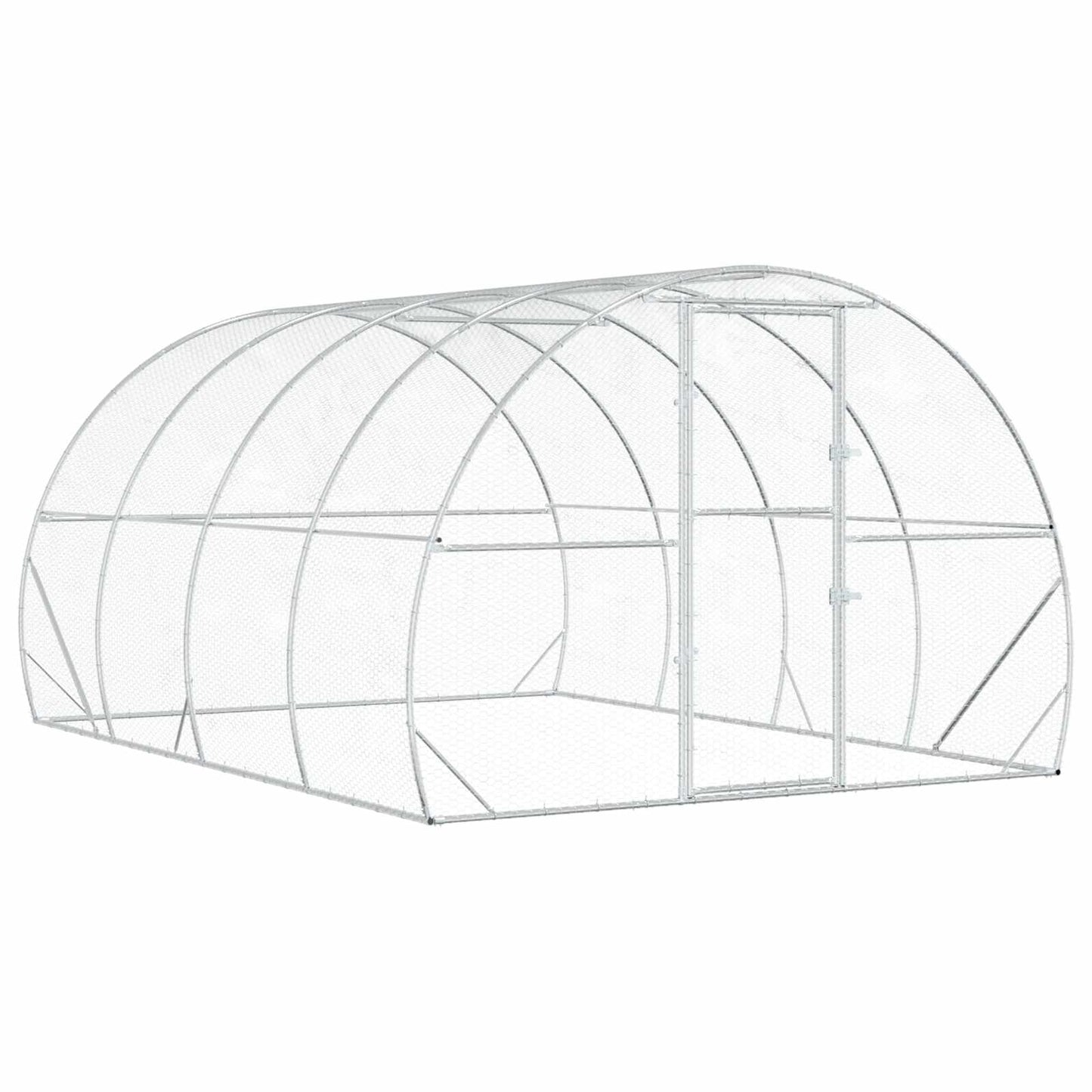 vidaXL Κοτέτσι Ασημί 400 x 300 x 200 εκ Γαλβανισμένος Χάλυβας