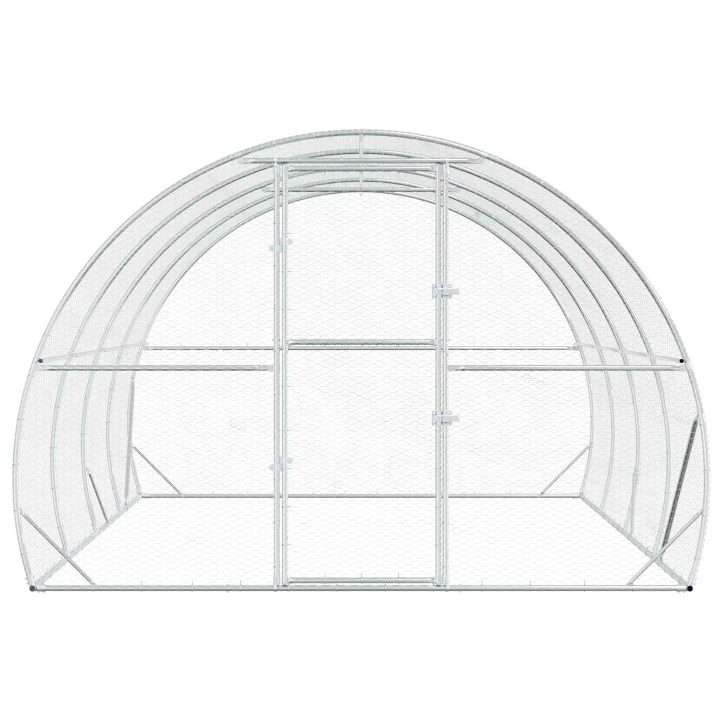vidaXL Κοτέτσι Ασημί 400 x 300 x 200 εκ Γαλβανισμένος Χάλυβας