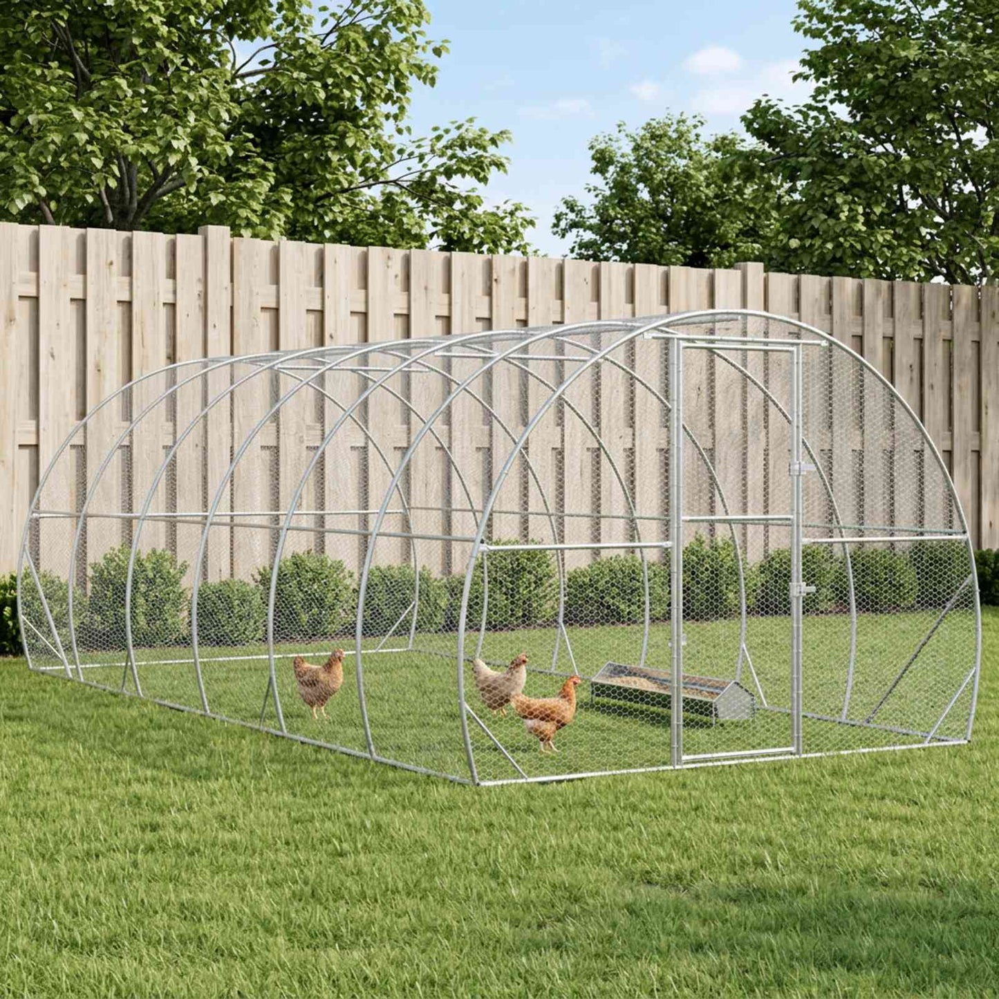 vidaXL Κοτέτσι Ασημί 600 x 300 x 200 cm Γαλβανισμένος Χάλυβας