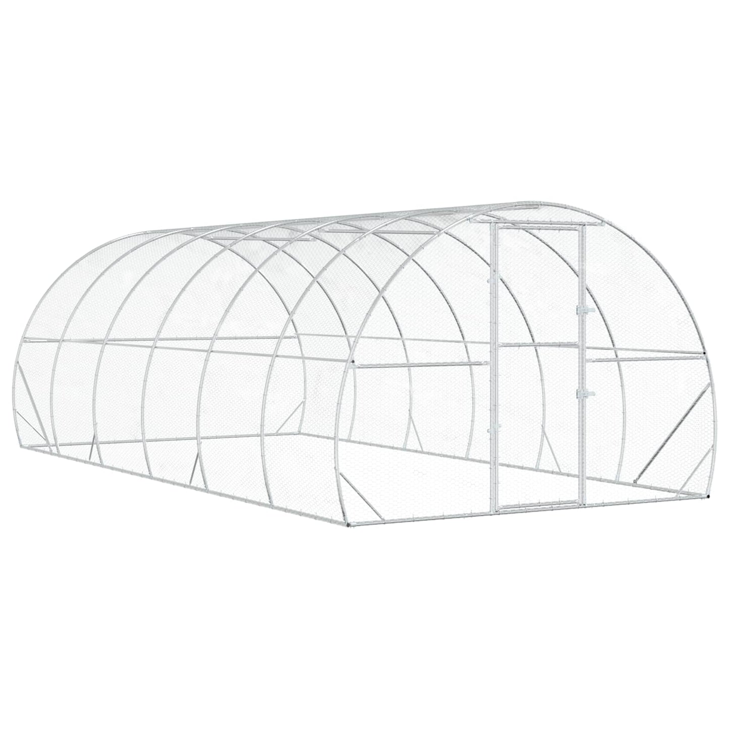 vidaXL Κοτέτσι Ασημί 600 x 300 x 200 cm Γαλβανισμένος Χάλυβας