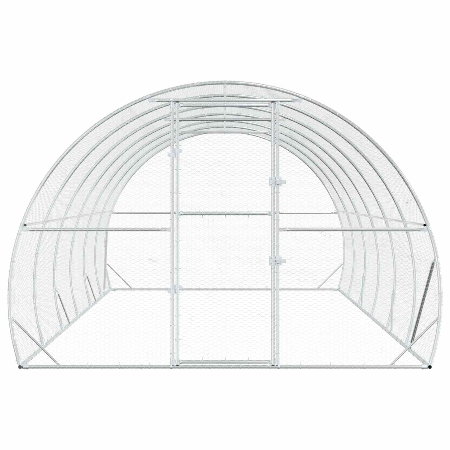 vidaXL Κοτέτσι Ασημί 600 x 300 x 200 cm Γαλβανισμένος Χάλυβας